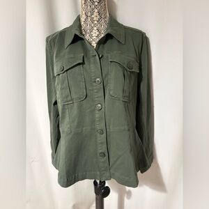 Cargo Jacket sz1X Liverpool Los Angeles Casual Collar  Moss Green